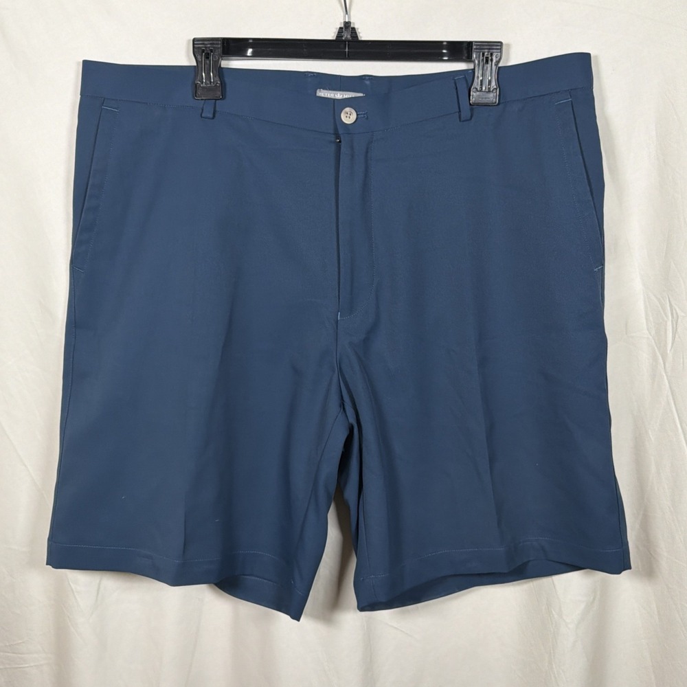 Peter Millar Golf Shorts Mens 40 Blue Performance Stretch Flat Front Wicking
